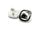 Earrings | Corporate Style - Sterling Silver Bold Square Design Stud Earrings