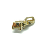 Pendant - Womens Infinity Design 10k Yellow Gold Sparkly Cz Solitaire Pendant
