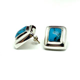 Earrings online - Womens used Sterling Silver Bold Geometric Drop Earrings | USA
