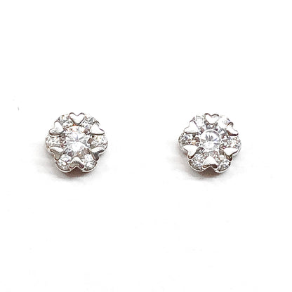CZ Sterling Silver Stud Earrings