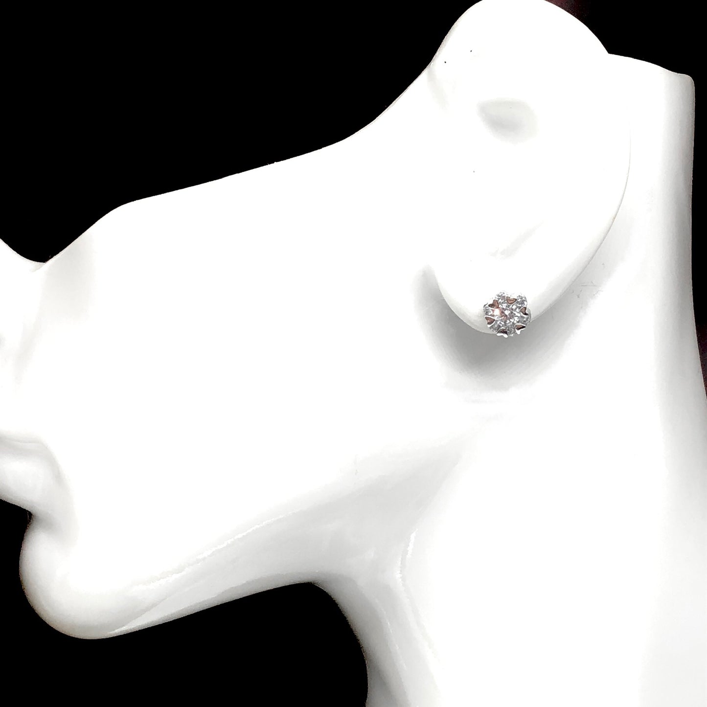 CZ Sterling Silver Stud Earrings