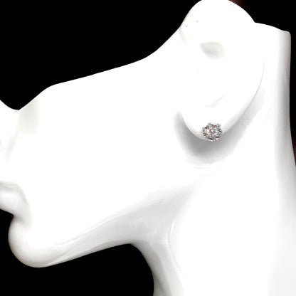 CZ Sterling Silver Stud Earrings
