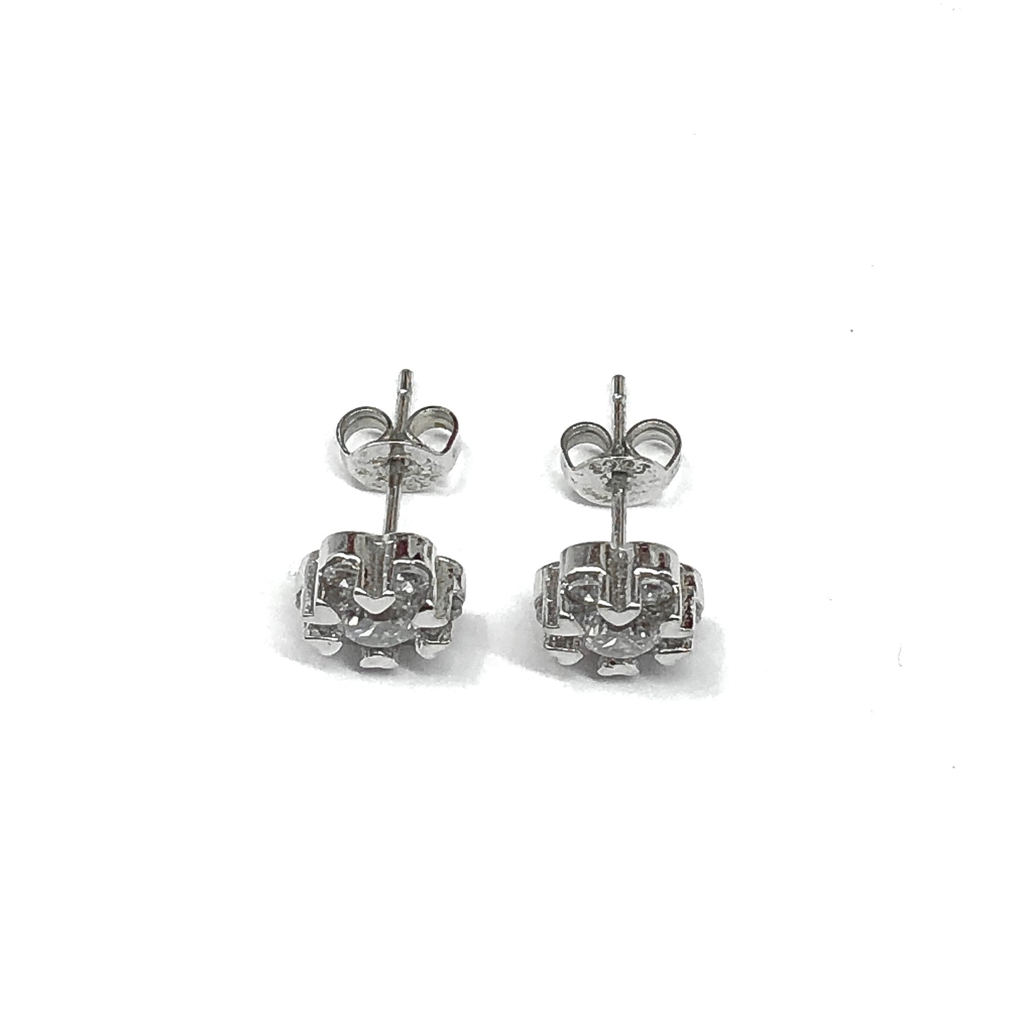 CZ Sterling Silver Stud Earrings