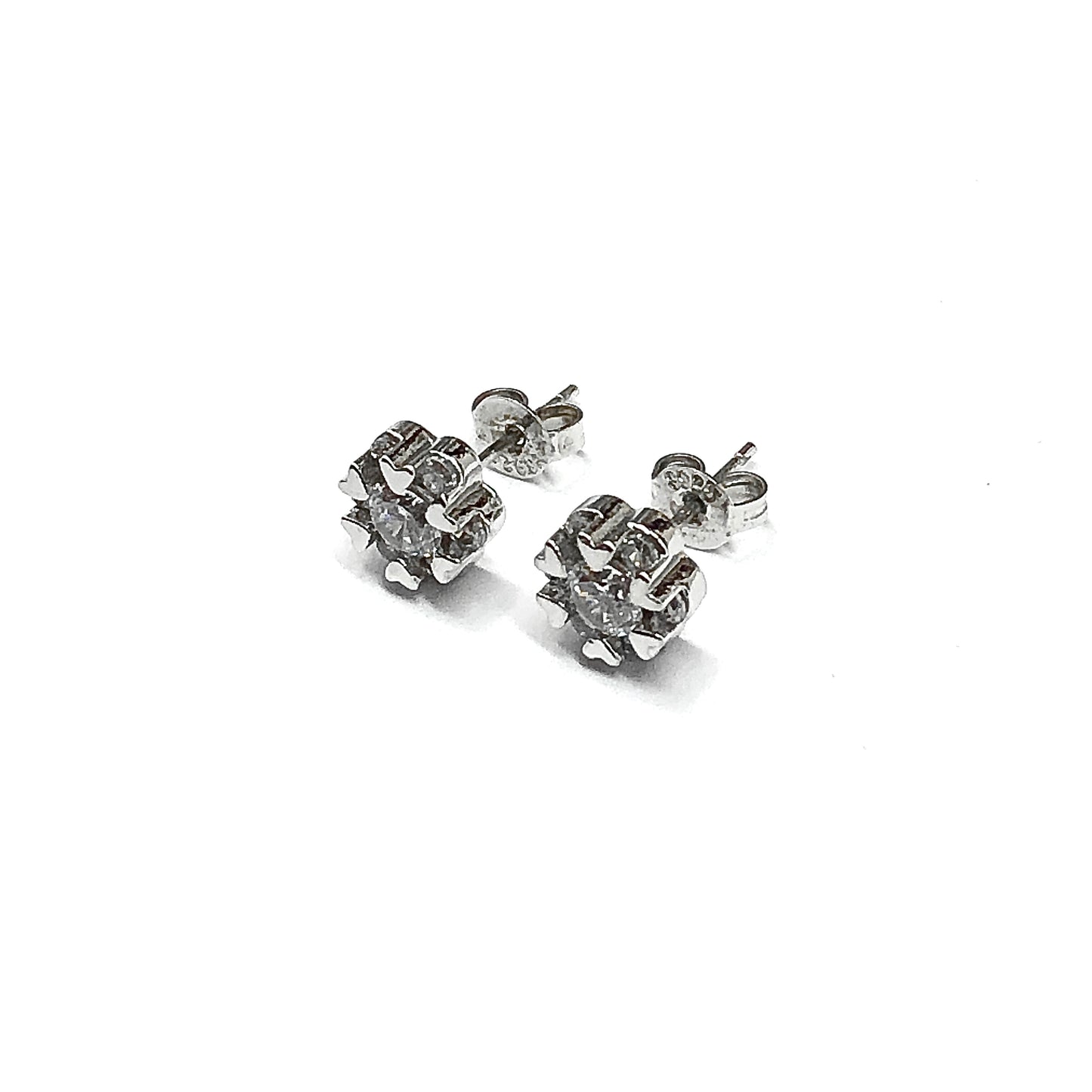 CZ Sterling Silver Stud Earrings
