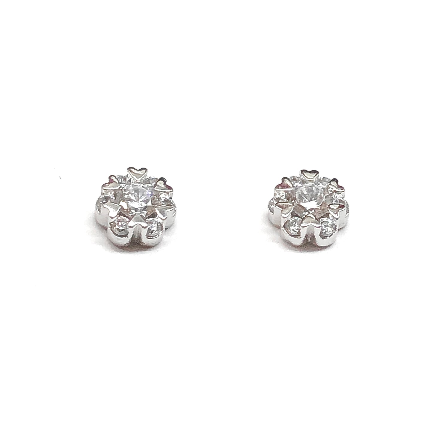 CZ Sterling Silver Stud Earrings