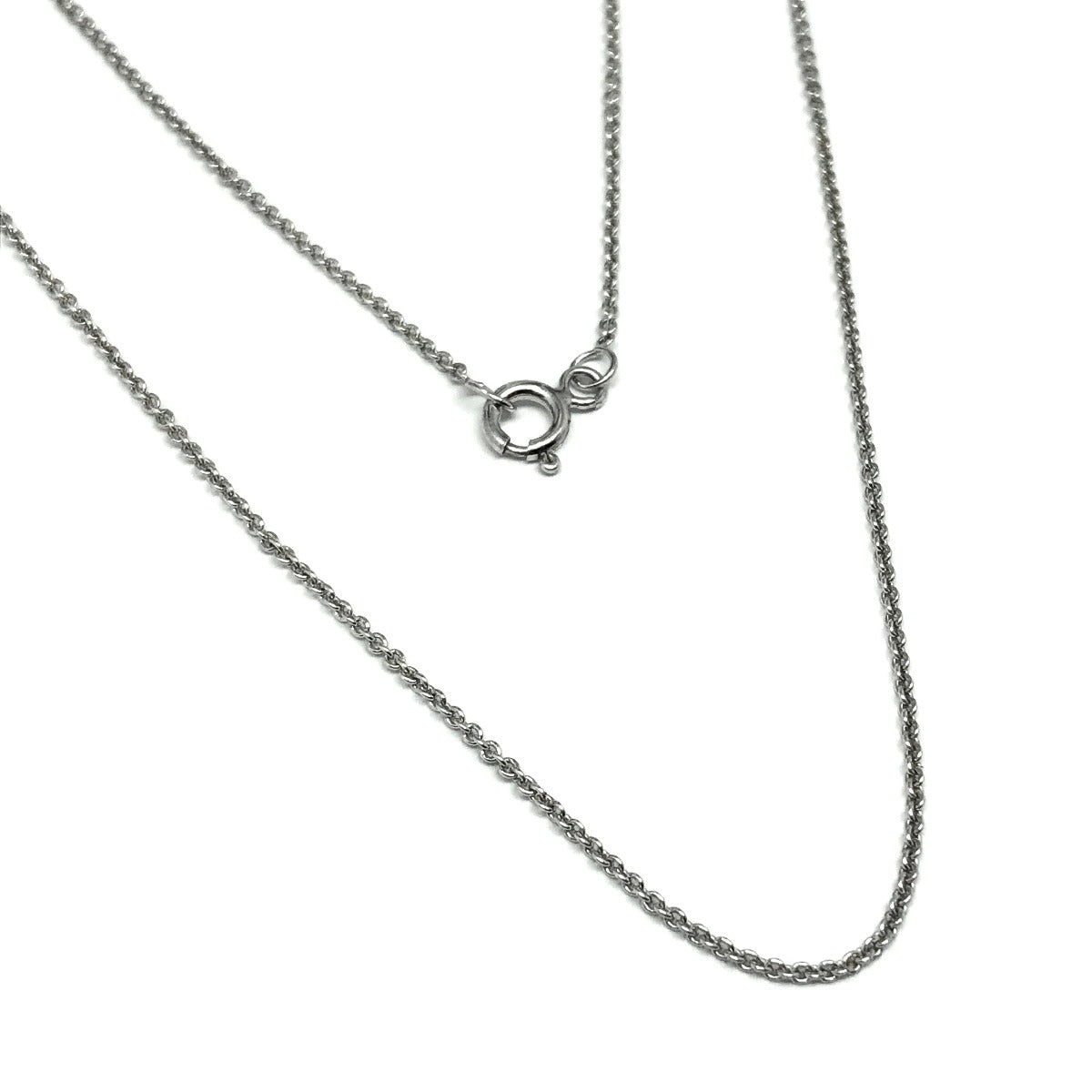 Blingschlingers - Sterling Silver 18.25in Minimalist Style Rolo Link Fine Chain Necklace