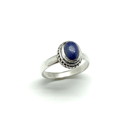 Silver Rings | Striking Blue Lapis Stone Sterling Ring | Discount Estate Jewelry website at Blingschlingers