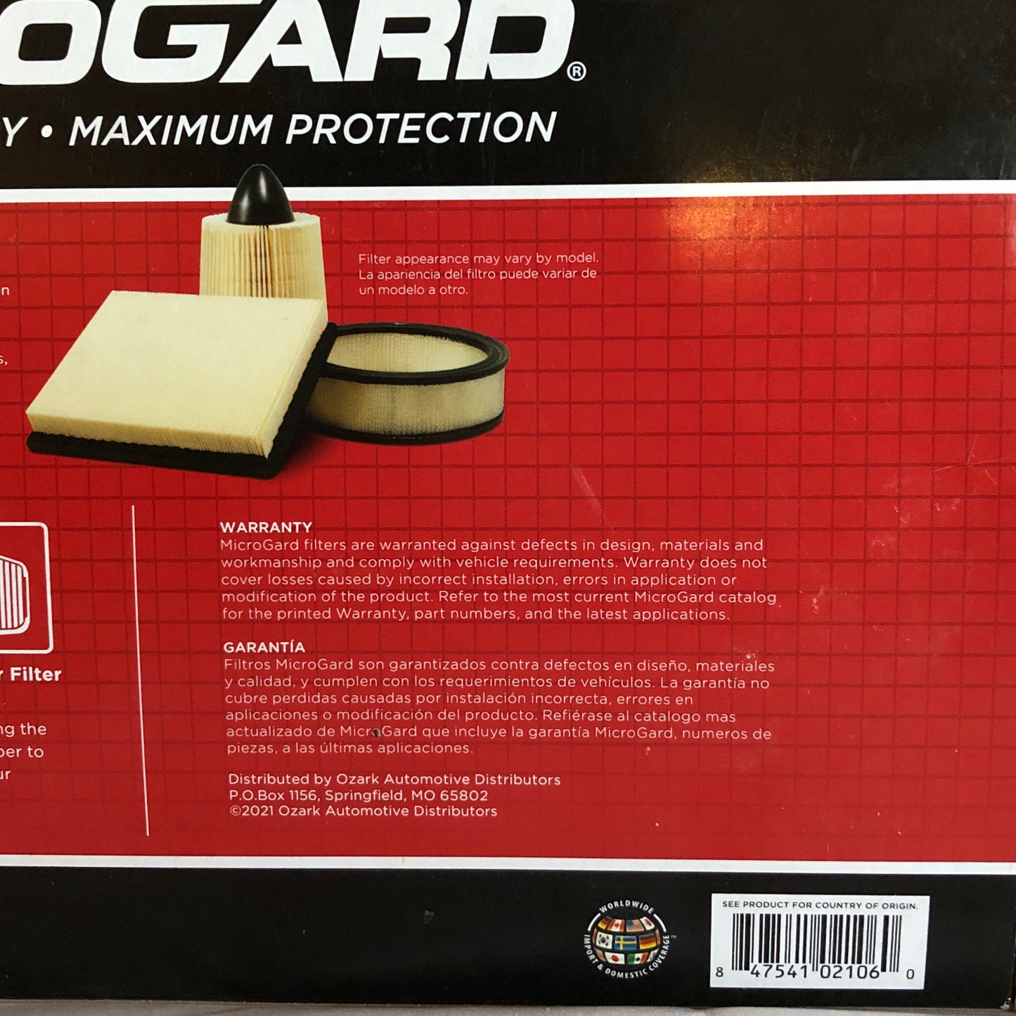 Air Filter Jeep Gladiator / Wrangler MGA10841 - MicroGard