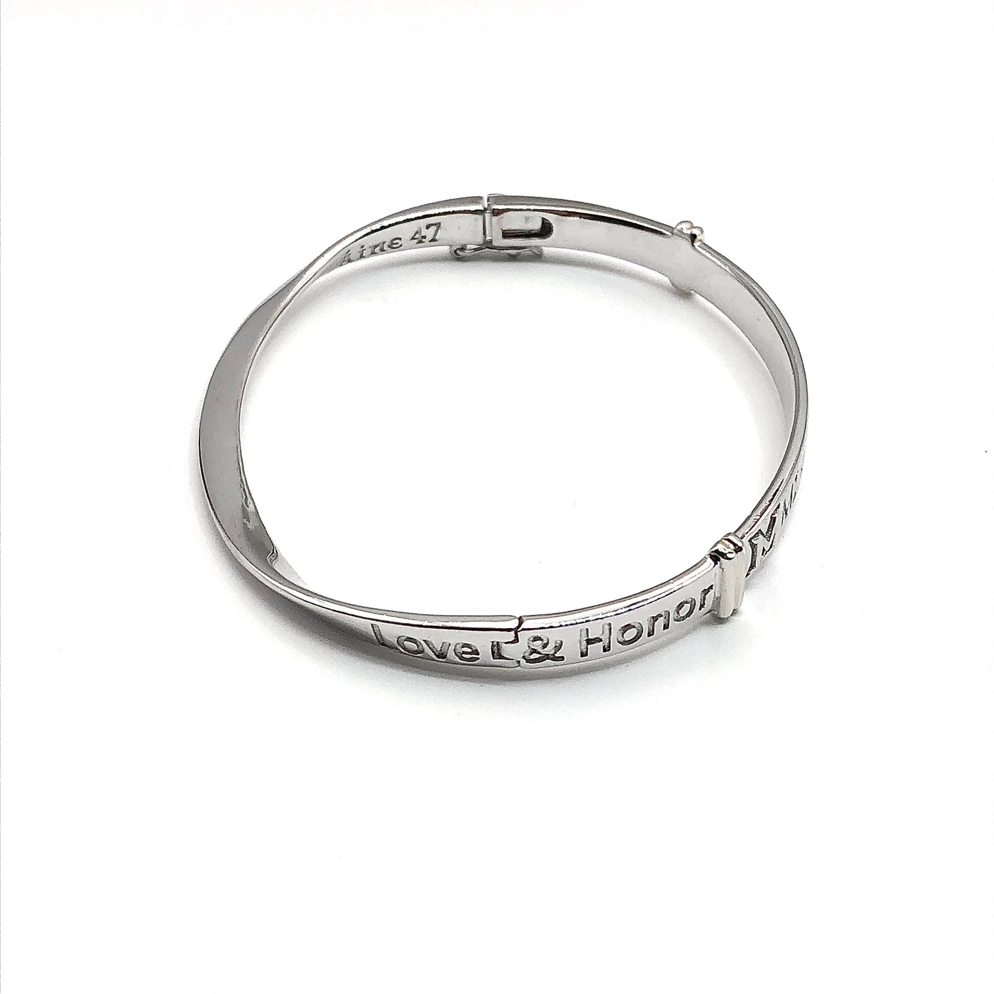 Hinged Bangle Bracelet, Miami University Redhawks Oval Style Sterling Silver Bangle Bracelet - Estate Jewelry