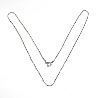20in Sterling Silver Ball Chain, 1.4mm High Polish Bead Ball Necklace