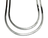 Jewelry - 30.25" Sleek 3.2mm Herringbone Chain Sterling Silver Necklace Women