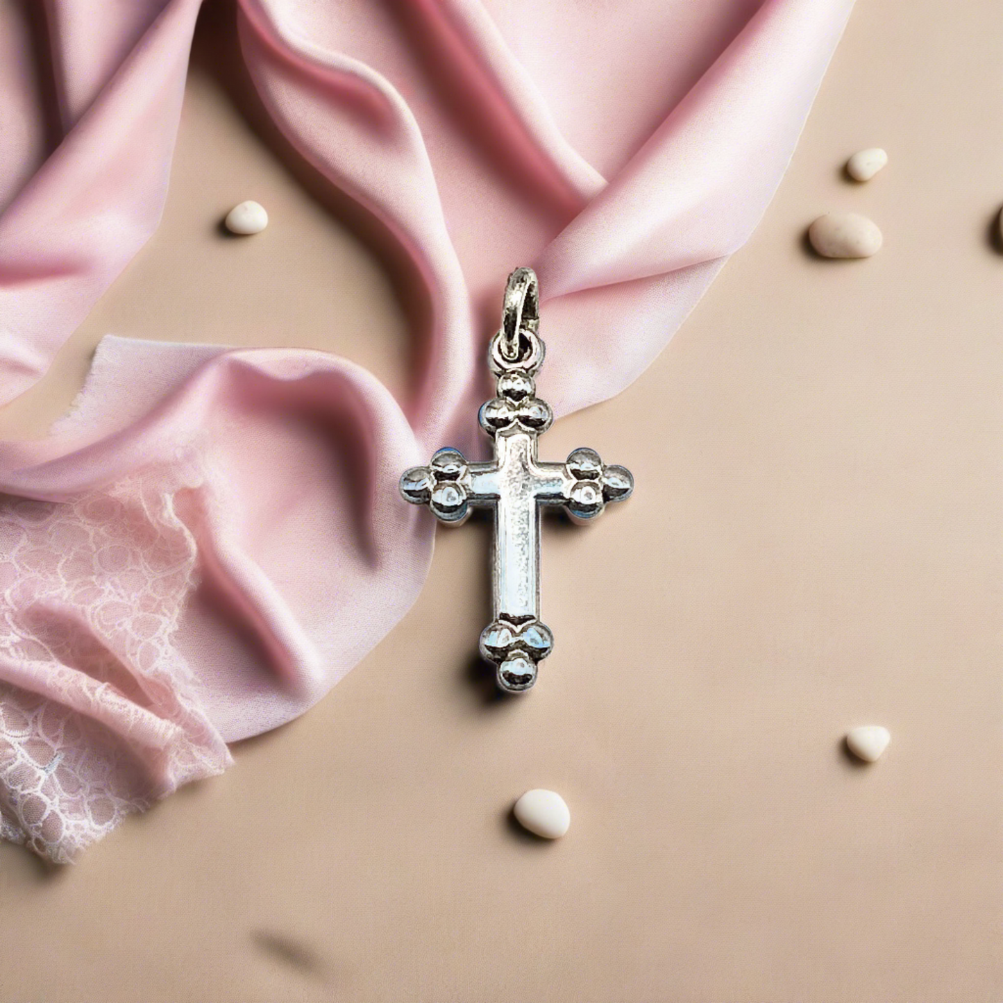 Vintage Sterling Silver Cross Charm by Bliss