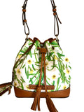 Designer Bag | Dooney & Bourke Retired 2015 Daffodil Botanical Collection Drawstring Tote Bag