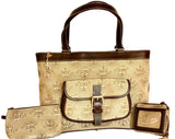 Shoulder bag - Womens Authentic Dooney & Bourke Donegal Collection Leather Signature Purse / Shoulder Bag