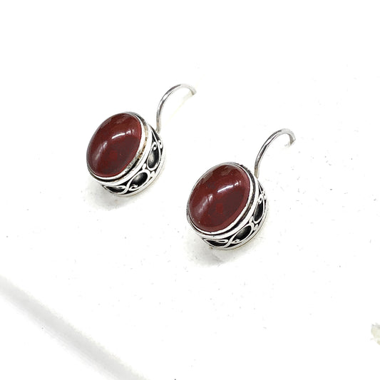 Sterling Silver Carnelian Stone Earrings
