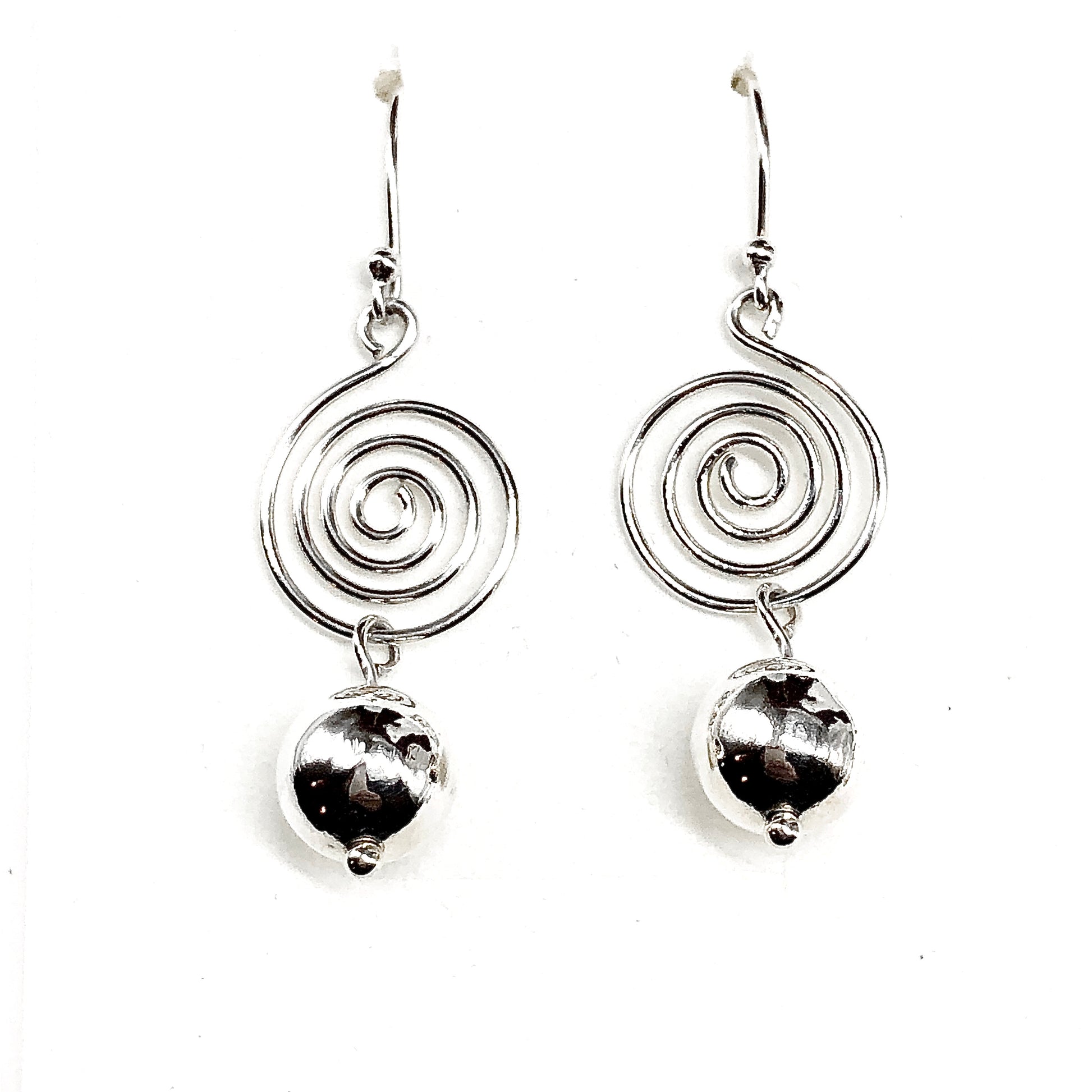 925 Silver spiral earrings