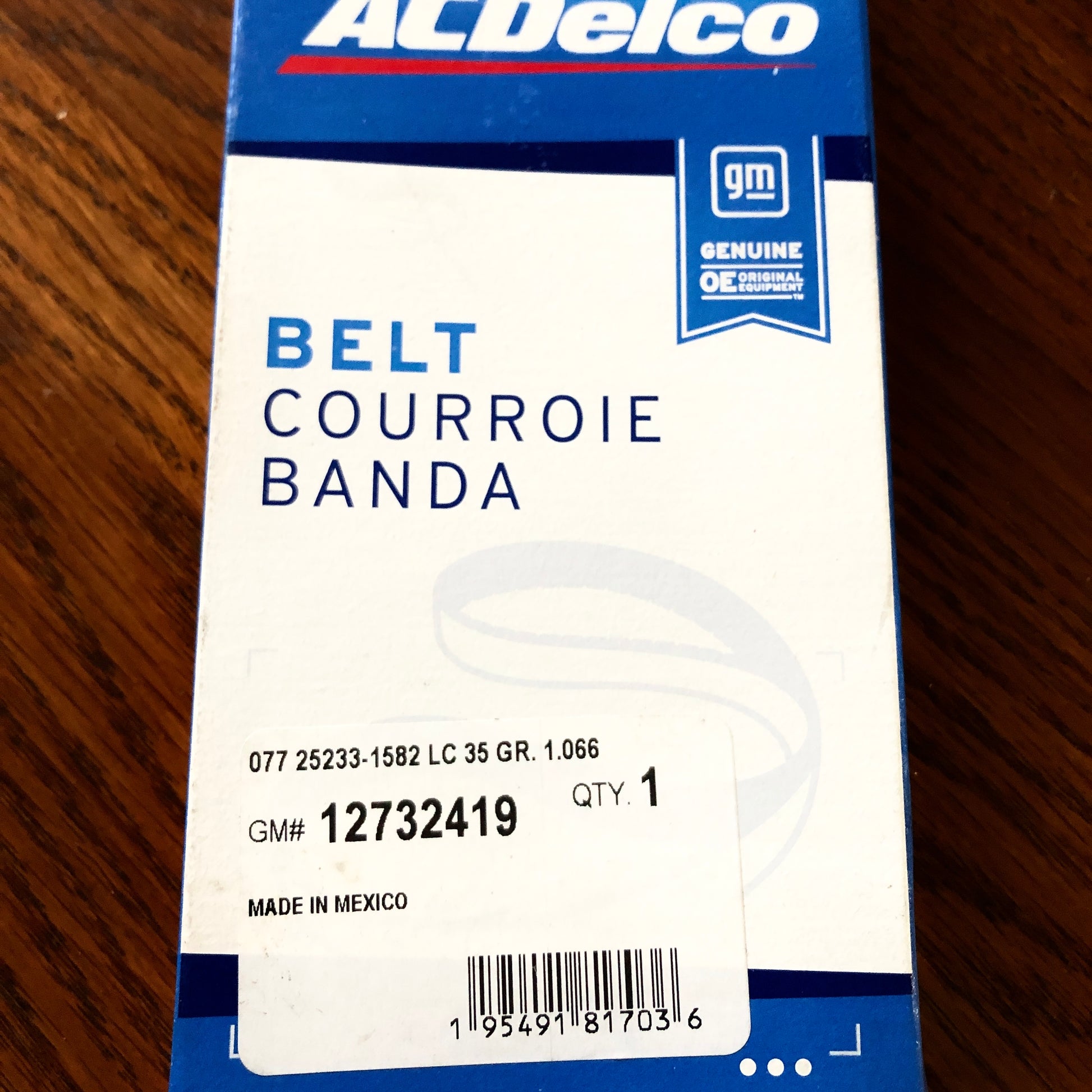 ACDelco belt for GMC Truck