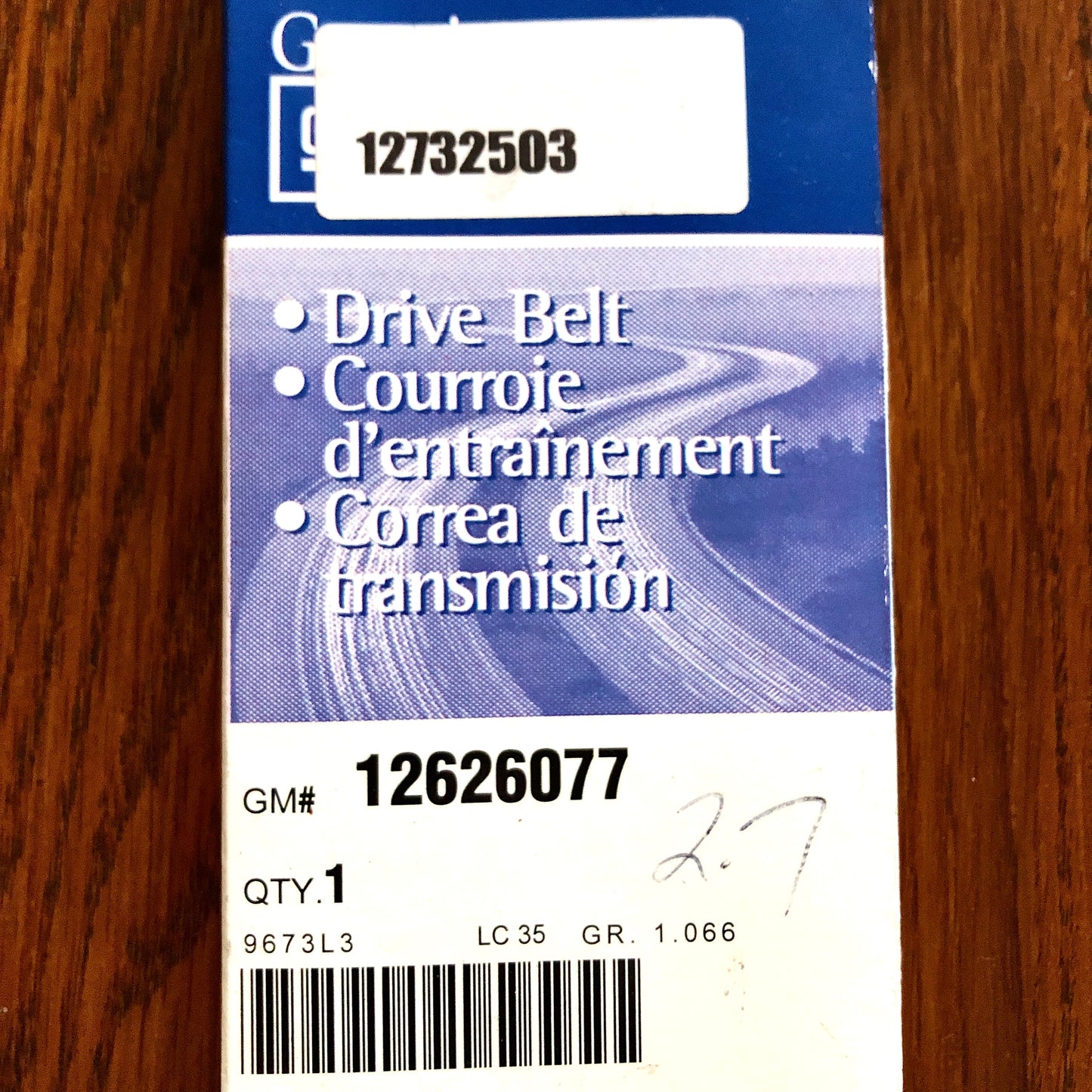2018-2025 GMC Sierra Drive Belt, Chevy Silverado 1500 OE GM Part 12626077 or 1273203