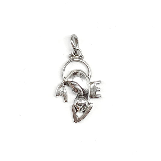 Hail Mary! Vintage Sterling Silver AVE Maria Charm - online at Blingschlingers.com
