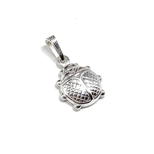 Italian Sterling Silver 3D Ladybug Pendant