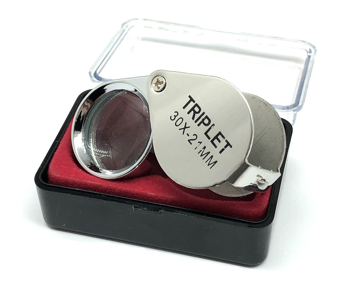 30X Magnifying Glass Loupe Triplet