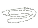 Super Fine - Italian Sterling Silver 1.7 mm Mini Figaro Link Chain Necklace 16 in