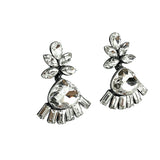 Used Jewelry | Julia Earrings - Mirrored White Rhinestone Crystal Fancy Dangle Earrings - online at Blingschlingers.com USA