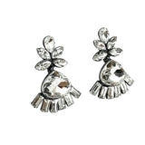 Used Jewelry | Julia Earrings - Mirrored White Rhinestone Crystal Fancy Dangle Earrings