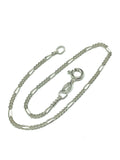 Jewelry > Bracelet - Womens Perfectly Petite Sterling Silver Fine Figaro Chain Bracelet - online at Blingschlingers.com USA