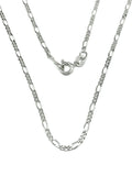 Super Fine - Italian Sterling Silver 1.7 mm Mini Figaro Link Chain Necklace 16 in