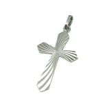 Jewelry - Mens Womens used Italian Sterling Silver Psychedelic Design Cross Pendant