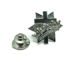 The Crown & Cross - Sterling Silver Brooch / Lapel Pin