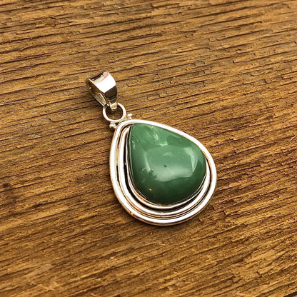 Jewelry | Sterling Silver Green Stone Pendant