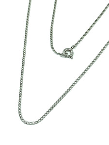 Used Jewelry - Womens Vintage 60s Sterling Silver Fine Curb Chain Necklace