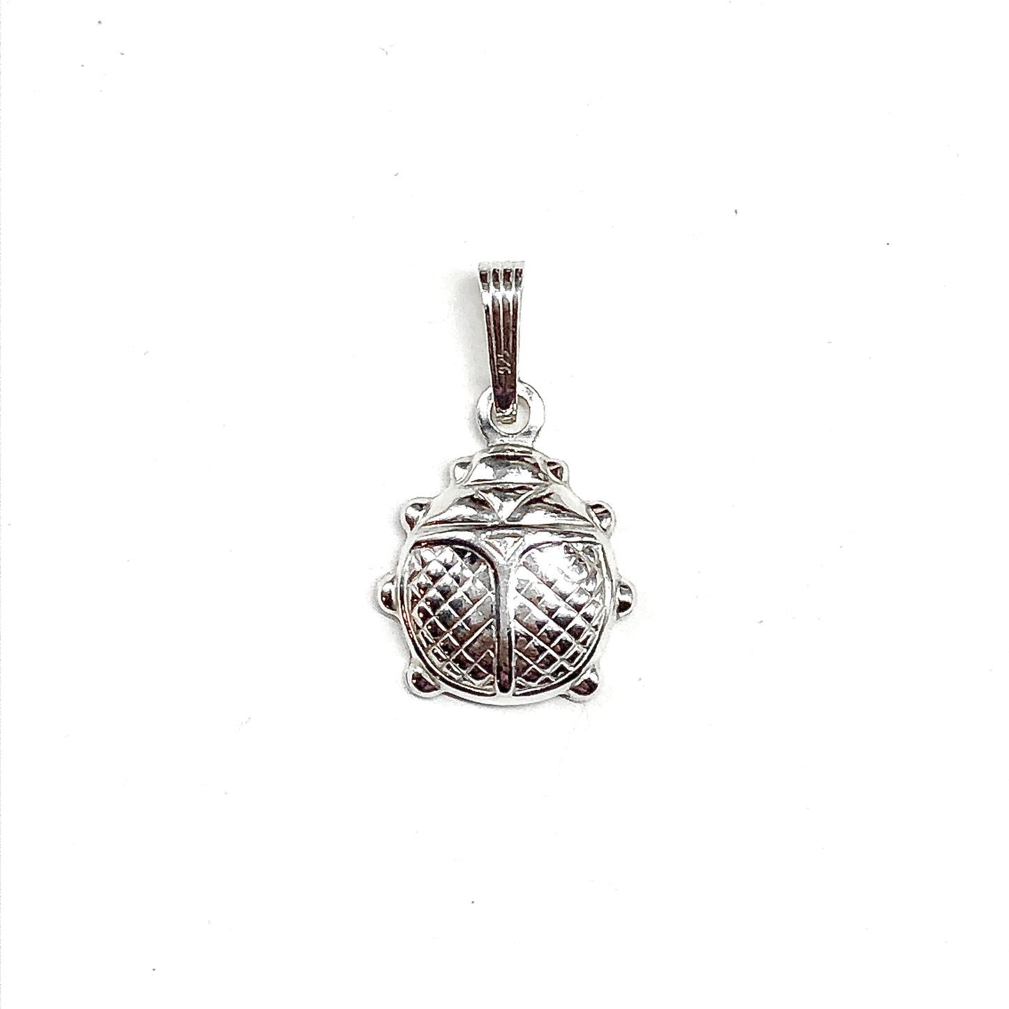 Pendants 925 Sterling Silver Ladybug summer Lucky charm, Italian Sterling Silver 3D Ladybug Pendant