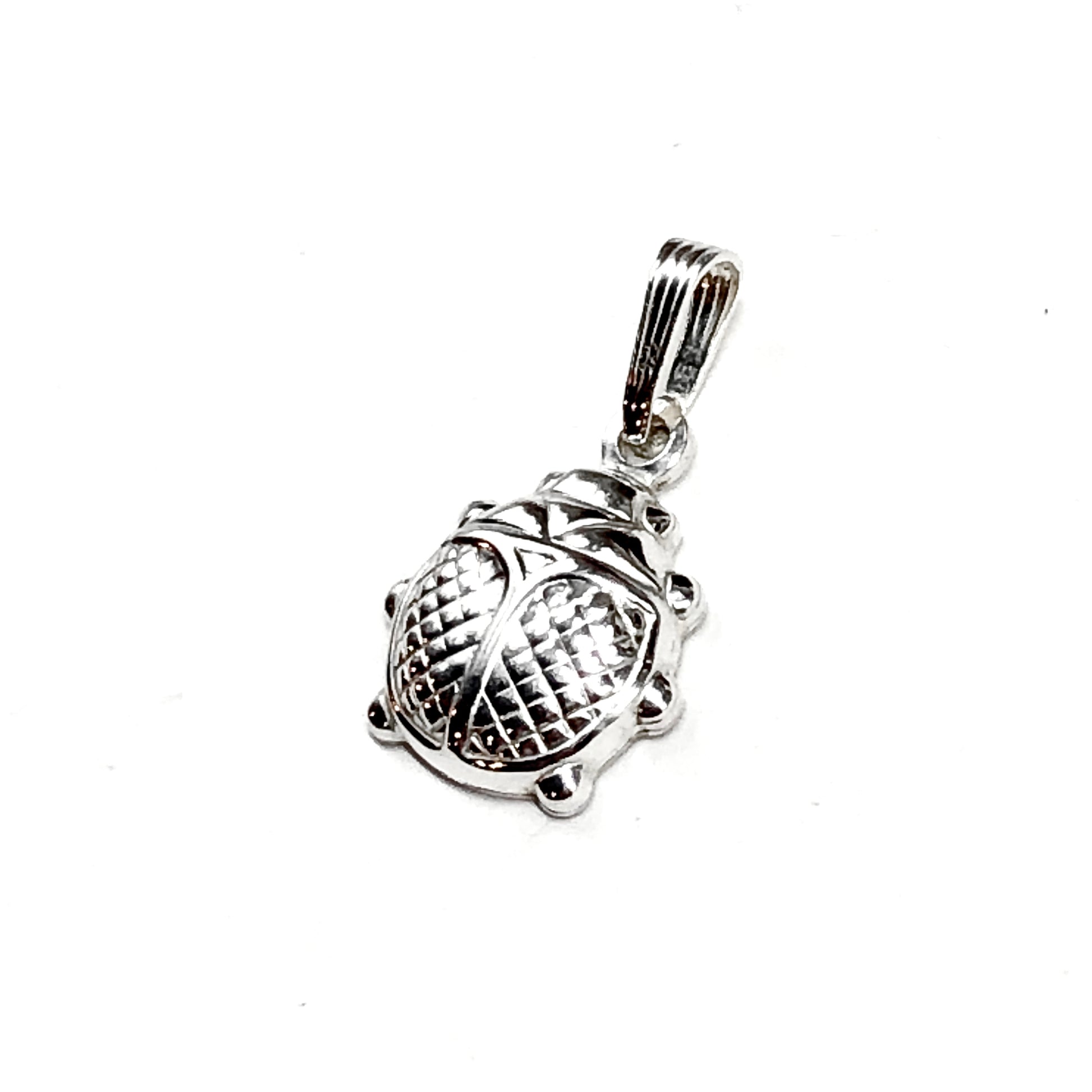Pendants for Necklaces, 925 Sterling Silver Ladybug summer Lucky charm, Italian Sterling Silver 3D Ladybug Pendant Jewelry for Woman