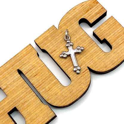 Vintage Sterling Silver Cross Charm - Discount Estate Jewelry