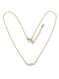 Fashion Jewelry - Womens Dainty Rose Gold Tone Pink Bubbly Cluster Station Necklace