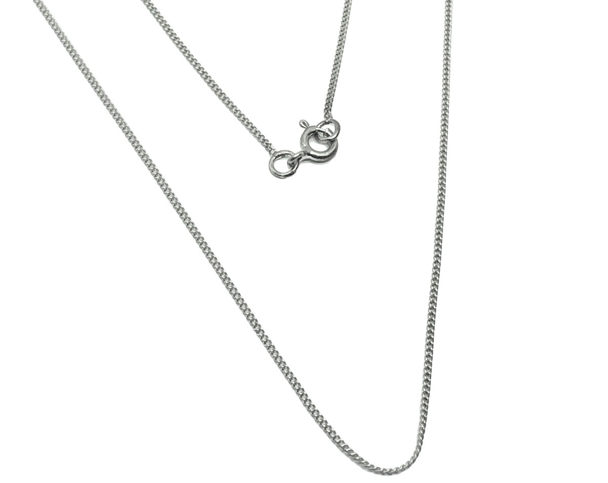 Dainty Necklaces | Womens 18in Sterling Silver Mini Curb Link Chain Necklace
