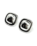 Earrings | Corporate Style - Sterling Silver Bold Square Design Stud Earrings