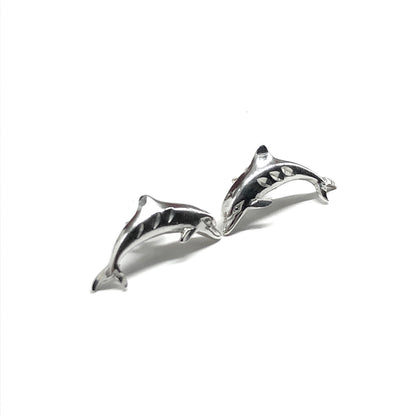 Sterling Silver Earrings, Image of Jewelry for Sale online, Vintage Jumping Dolphin Earrings