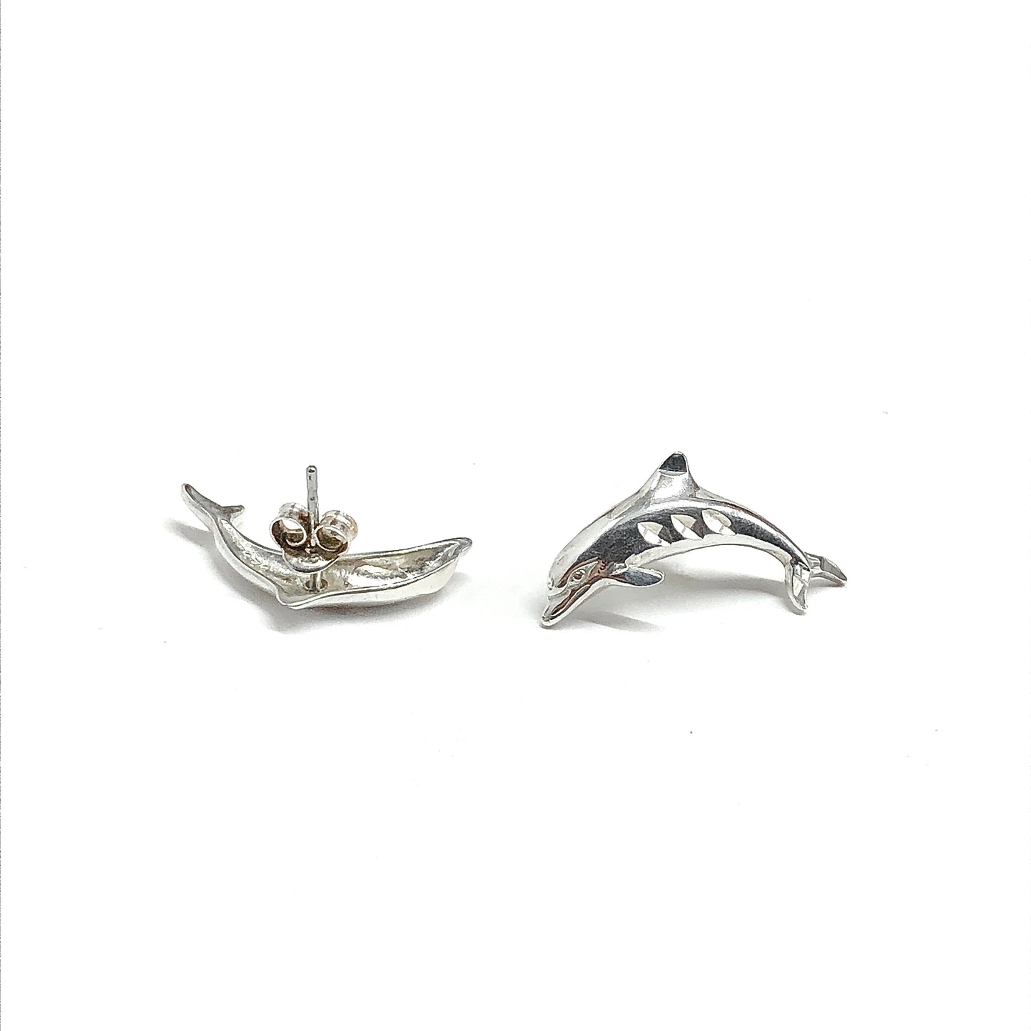 Sterling Silver Dolphin Earrings, Estate Jewelry online