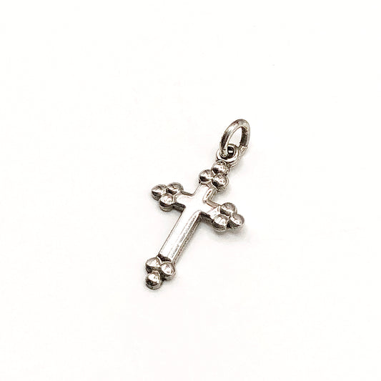 Vintage Sterling Silver Cross Charm - Discount Estate Jewelry