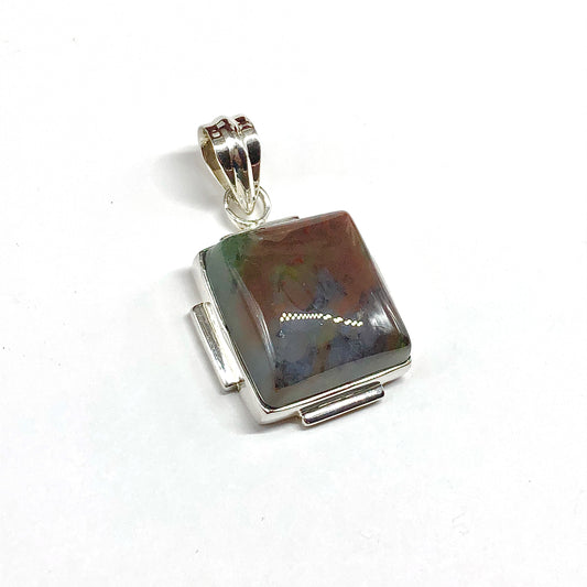 Sterling Silver Bloodstone Pendant