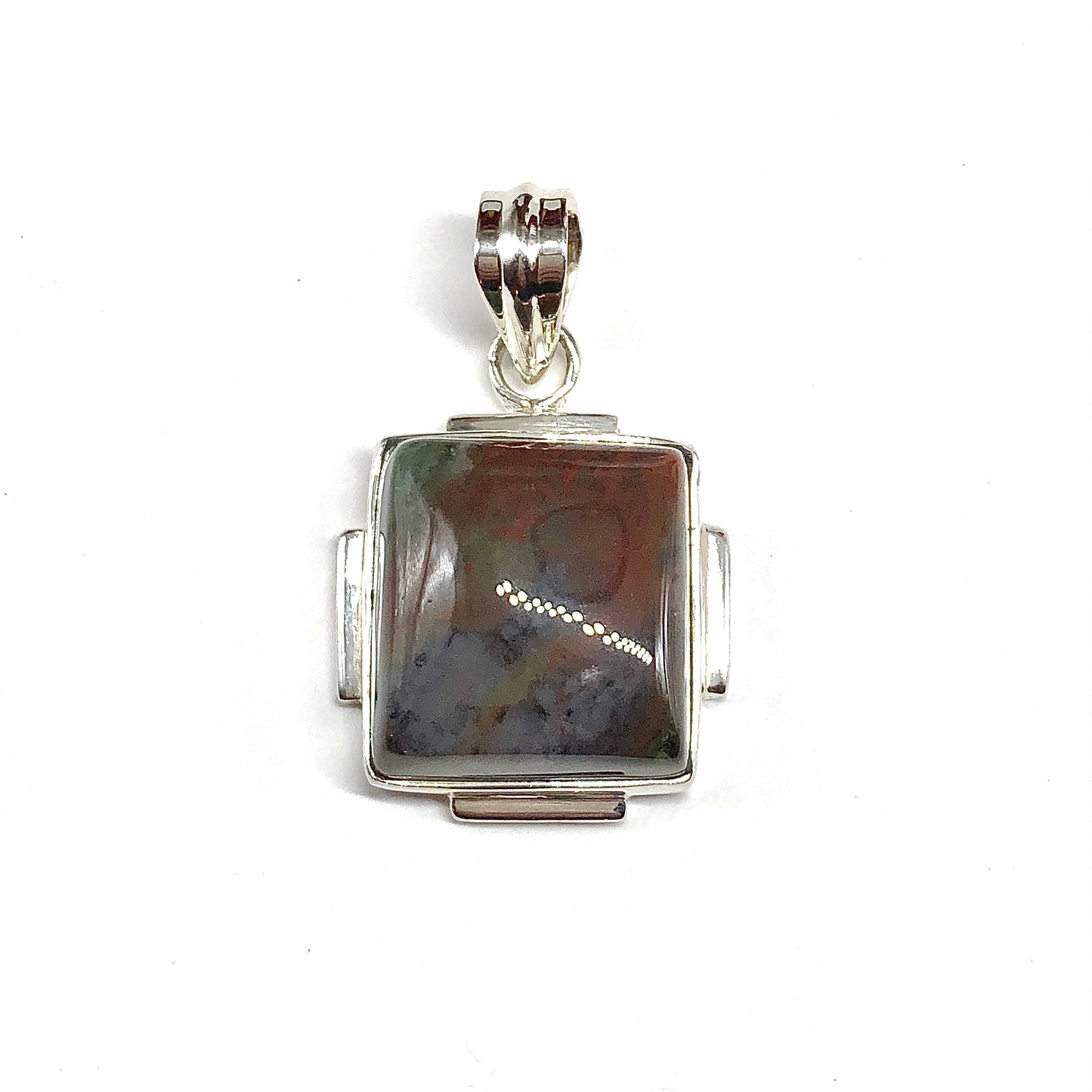 Sterling Silver Bloodstone Pendant