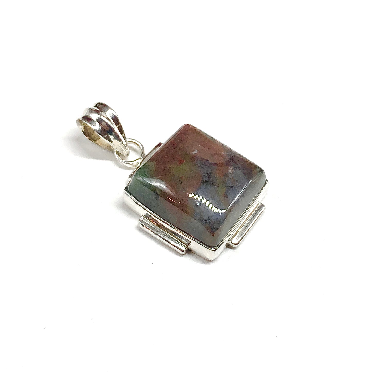 Sterling Silver Bloodstone Pendant