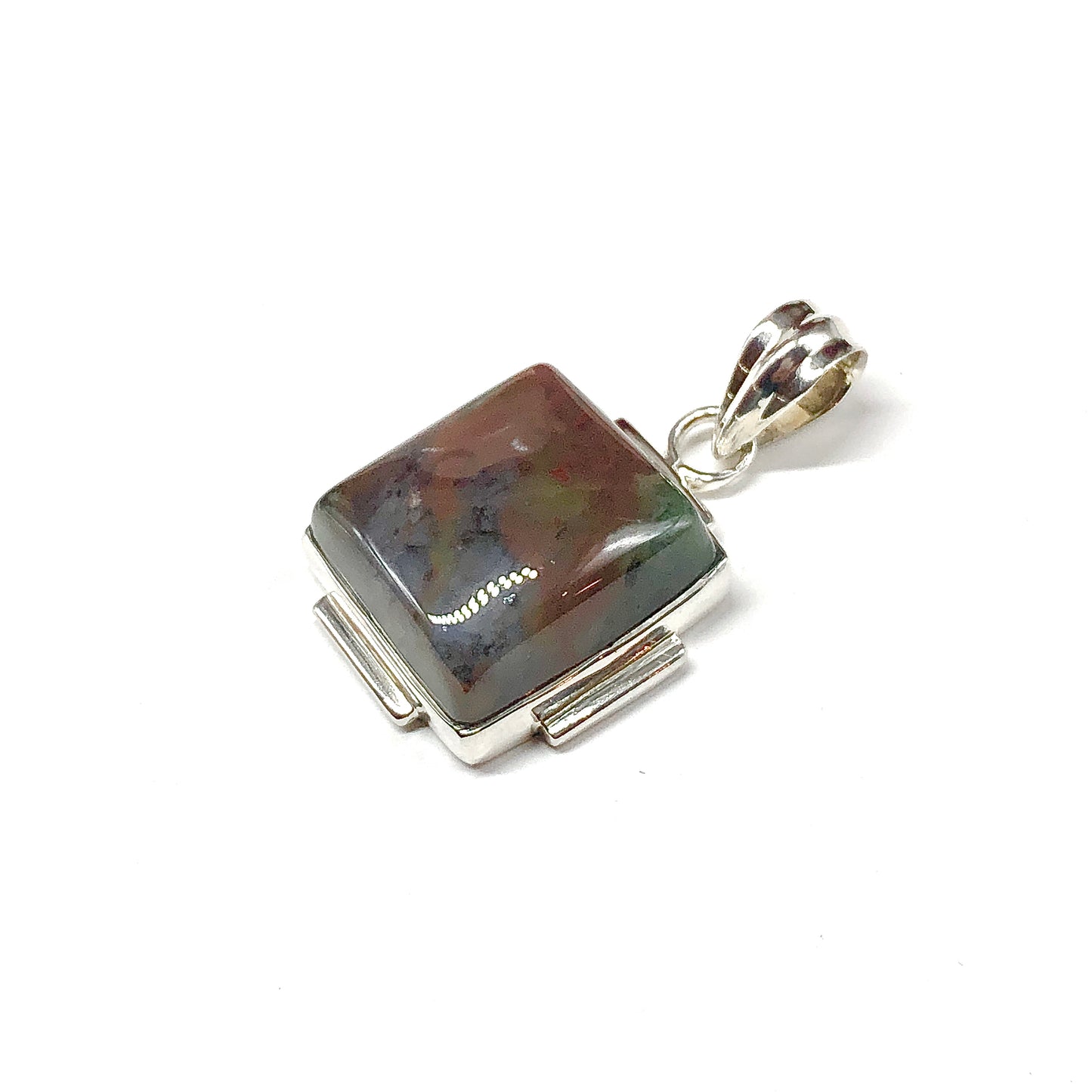 Sterling Silver Bloodstone Pendant