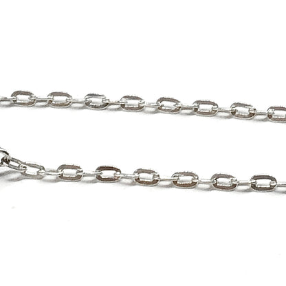 Silver chain on a white background