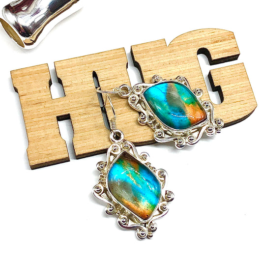 Sterling Silver Stone Earrings, Womens Large Colorful Blue Marquise Design, Sterling Silver Dangle Earrings - Discount Jewelry online