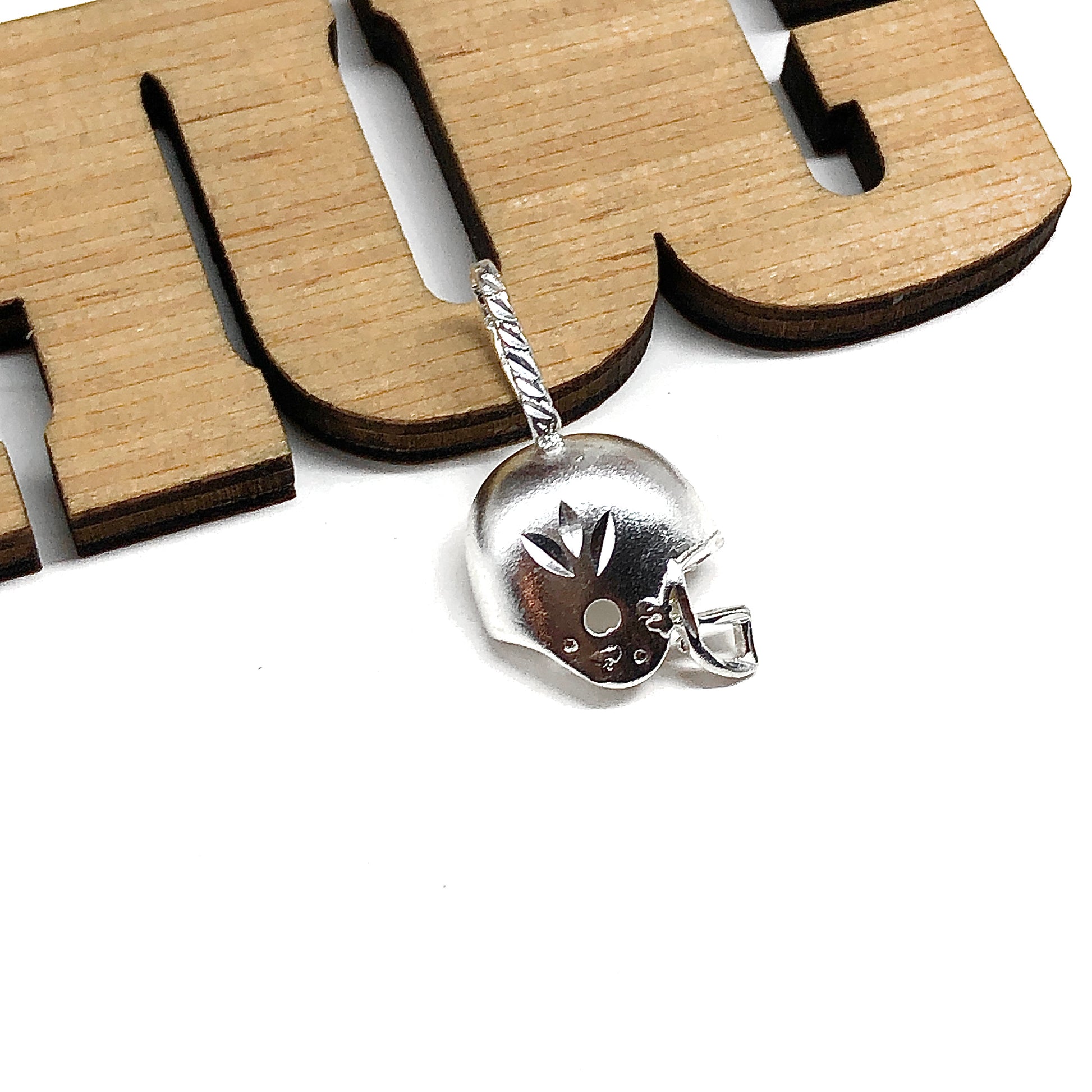 Sterling Silver Football Helmet Pendant - Versatile Design Helmet Charm